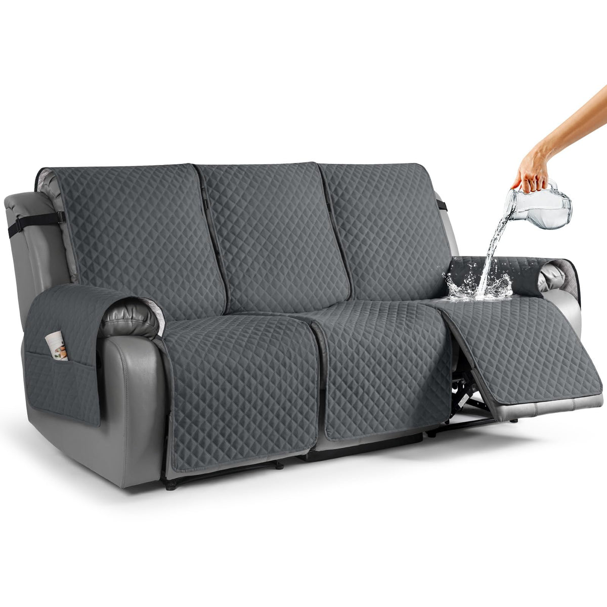 Taococo Recliner Sofa Slipcover Couch Cover For 3 Cushion Couch, Pet Sofa Cover For 3 Seat Recliner Sofa, Washable Reclining Sof