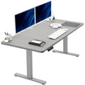 VIVO Electric 60 x 30 in Standing Desk, Memory Height Adjustment, 1B Series, Holds 220 lbs, Dark Gray Top Gray Frame, DESK-KIT-1