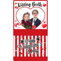 Happy Valentines Day Kissing Booth Photo Props Valentine Selfie Funny Backdrop Decorations Red Photo Booth Frame Door Cover for 