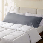 Bedsure Body Pillow Cover - Silver Grey Long Cooling Pillow Cases, 100% Rayon Derived From Bamboo, Soft & Breathable Body Pillowcase With Envelope Closure, Gifts For Women Or Men, 1 Pack, 20X54 Inches