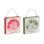 Cabin And Trails Sign (Set Of 4)