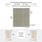 Godear Design Adjustable Sliding Panel Track Blinds For Sliding Patio Doors, Vertical Blinds For Large Windows, Extendable Track