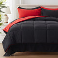 Anluoer Queen Size Bed In A Bag 7 Pieces, Black Bed Comforter Set With Comforter And Sheets, All Season Bedding Sets With 1 Comf