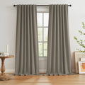 KEQIAOSUOCAI Extra Long Blackout Curtains 132 Inches Long 11 ft for High Ceiling Living Room Back Tab Rod Pocket Hook Belt Pleat