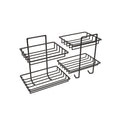DHRUMIT Wall Mounted Double Layer soap Dish Holder Stainless Steel Wall Hanging Soap Storage Rack for Kitchen Bathroomwith Self
