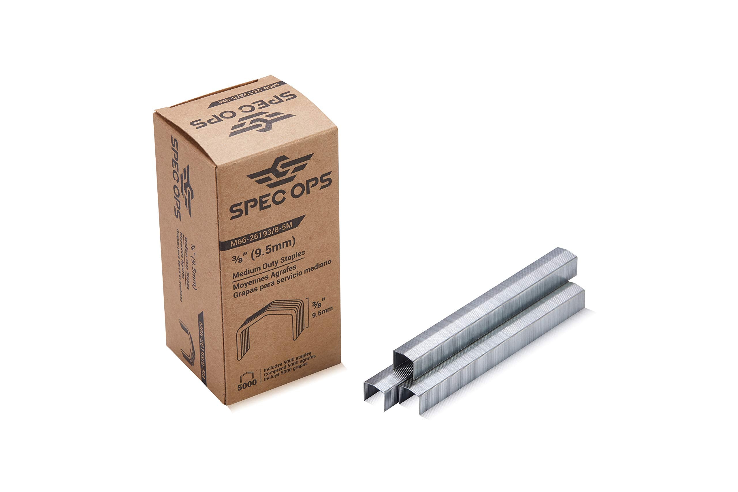 Spec Ops Tools 3/8' Staples For M66E Plier Stapler, 5,000 Pack, 3% Donated To Veterans, Silver