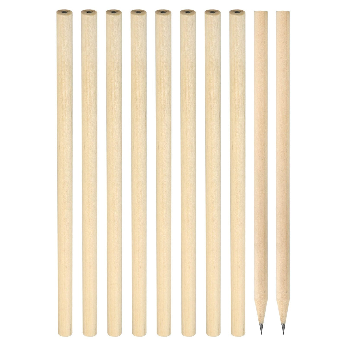 Patikil Brown Round Pencils, 50 Pack Hb Graphite Pencils Wood Pencils Double-Ended Pencil For Classroom Office Engineering Marki