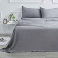Best Season 400 Thread Count Cotton Queen Size Sheet Set (Gray Color) 4 Piece - 100% Long Staple Cotton Sheets Set, Soft Cotton
