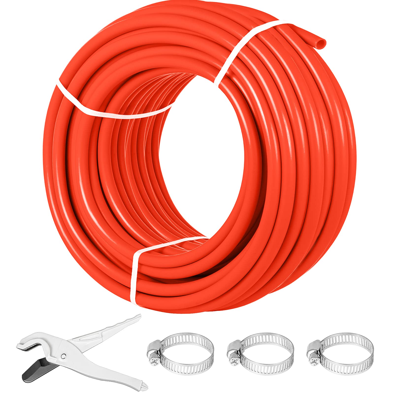 Happybuy Oxygen Barrier 1/2 Inch 300 Feet Tube Coil EVOH PEX-B Pipe, for Residential Commercial Radiant Floor Heating, Red