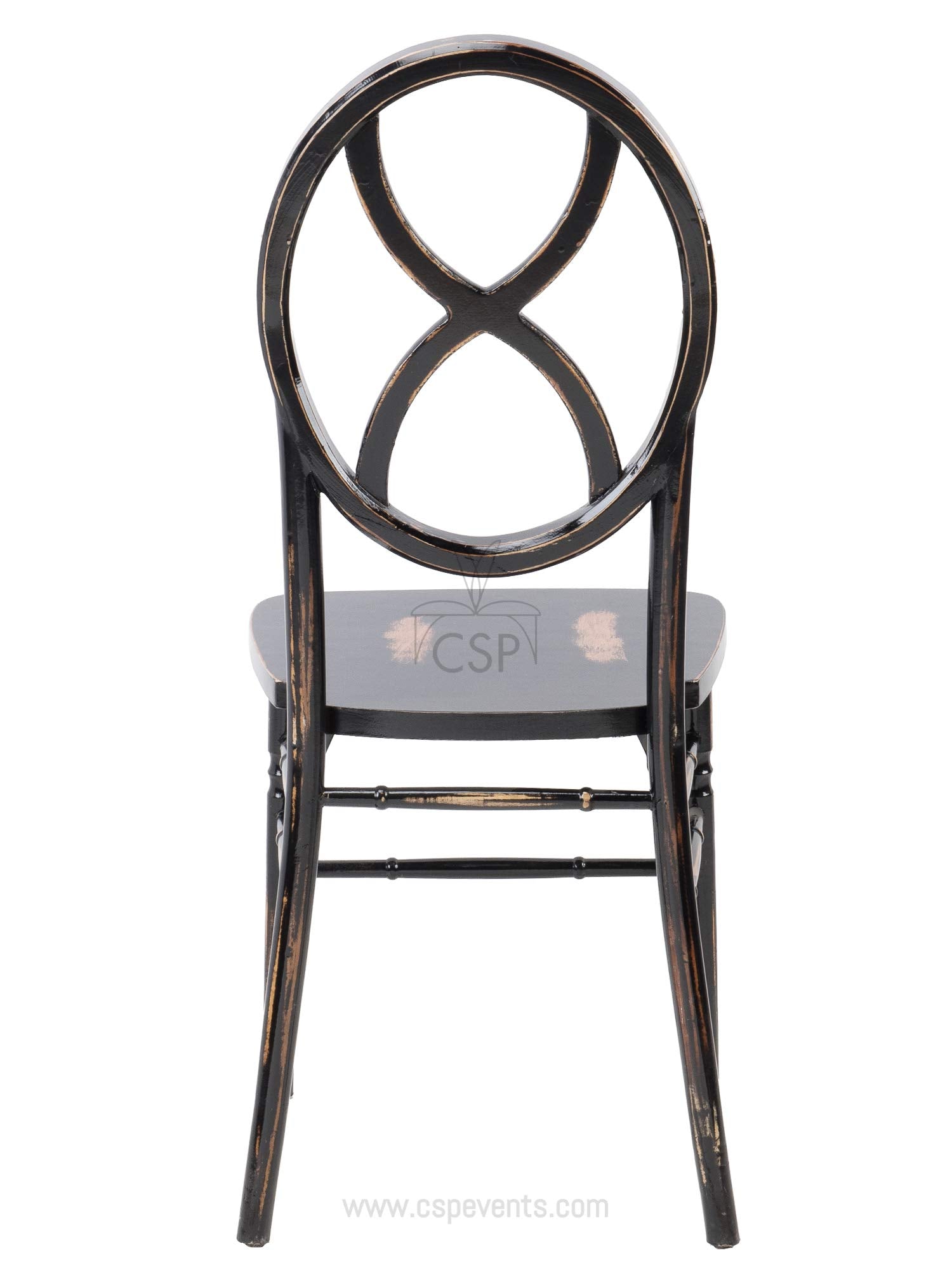 Commercial Seating Products Sandglass Lime Black Wood Chairs, 1-Pack