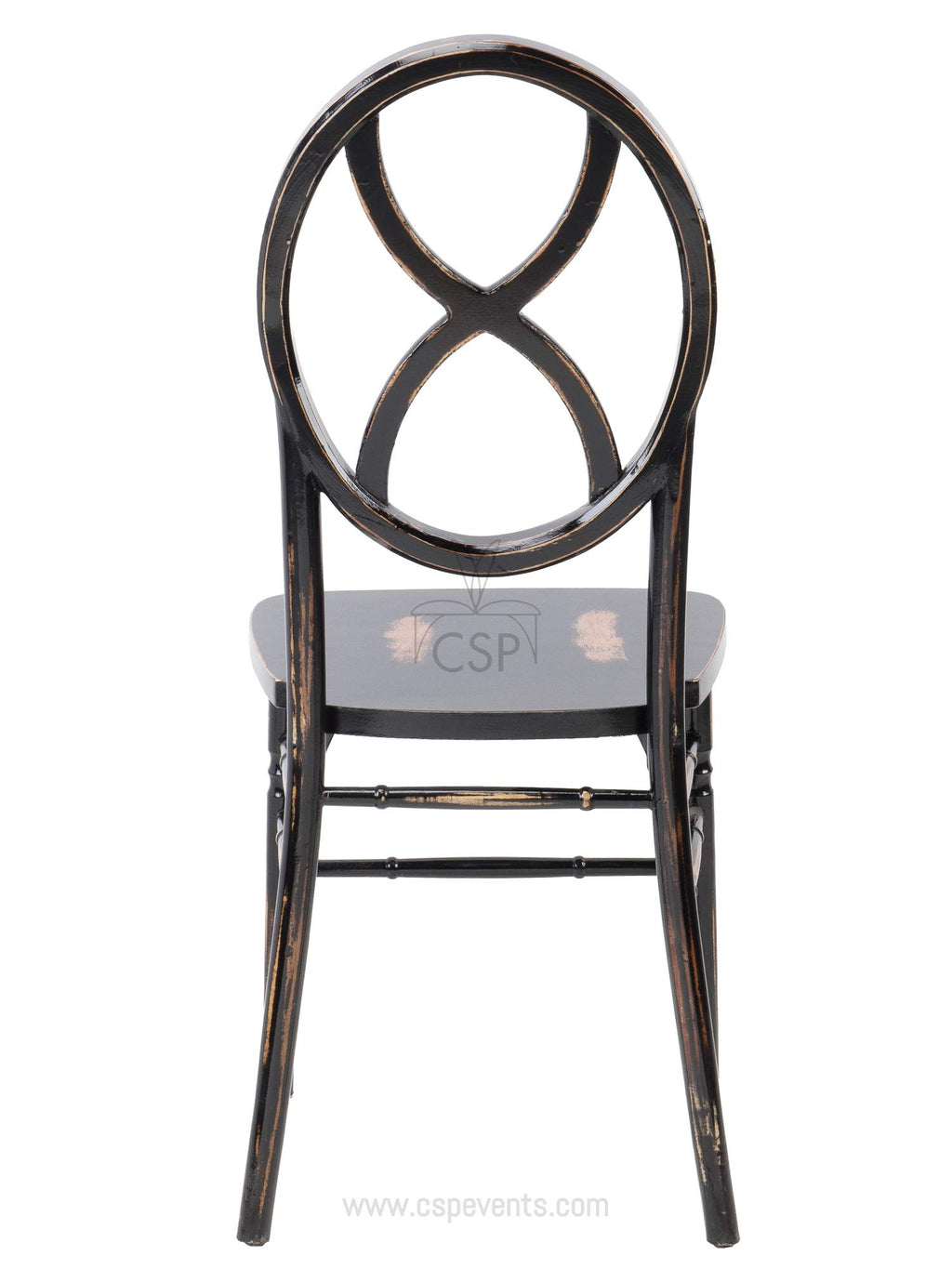 Commercial Seating Products Sandglass Lime Black Wood Chairs, 2-Pack