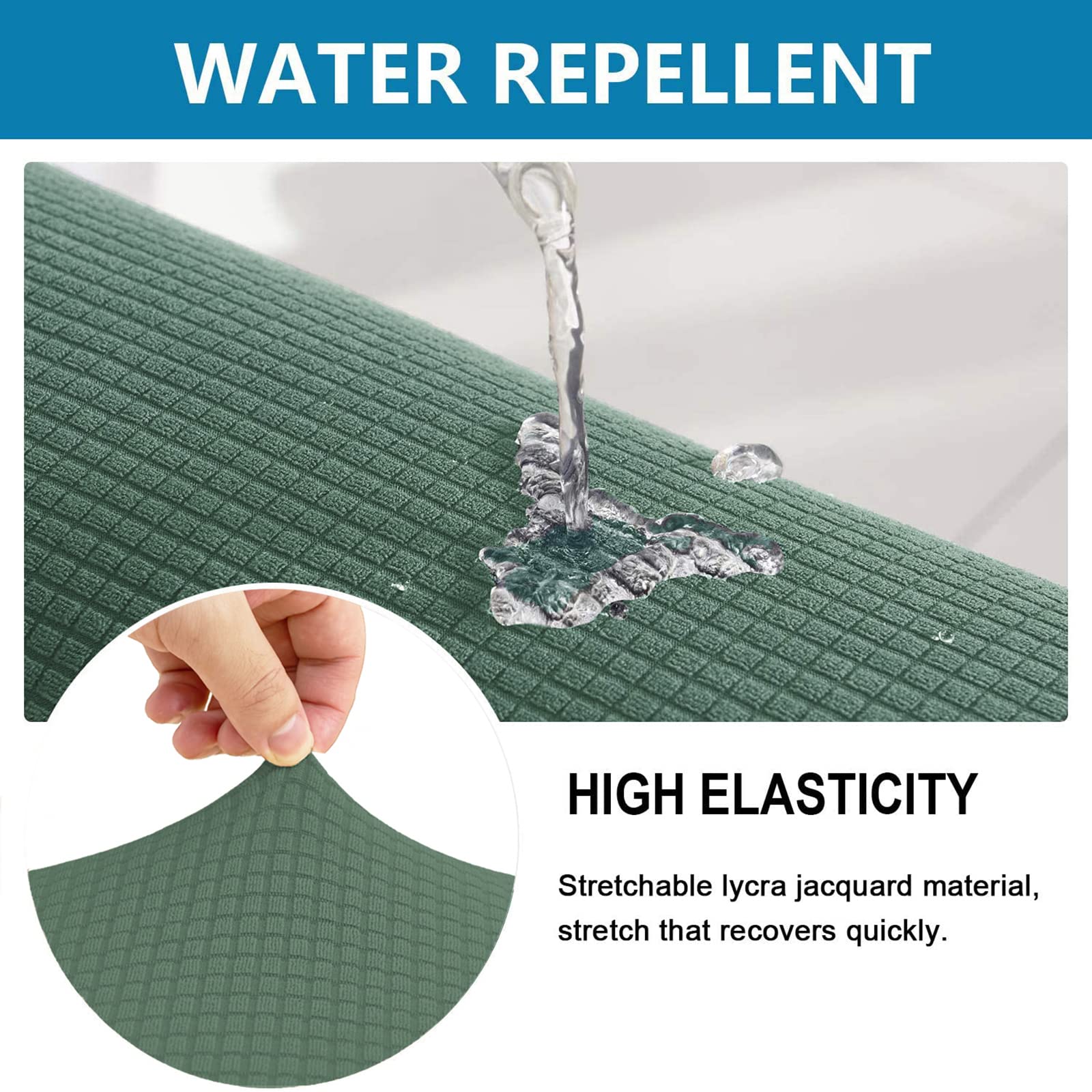 Nc Home Water-Repellent Sofa Cushion Slipcovers Couch Cover, Couch Cushion Cover For Camper Dinette, Pet Furniture Protector Lov