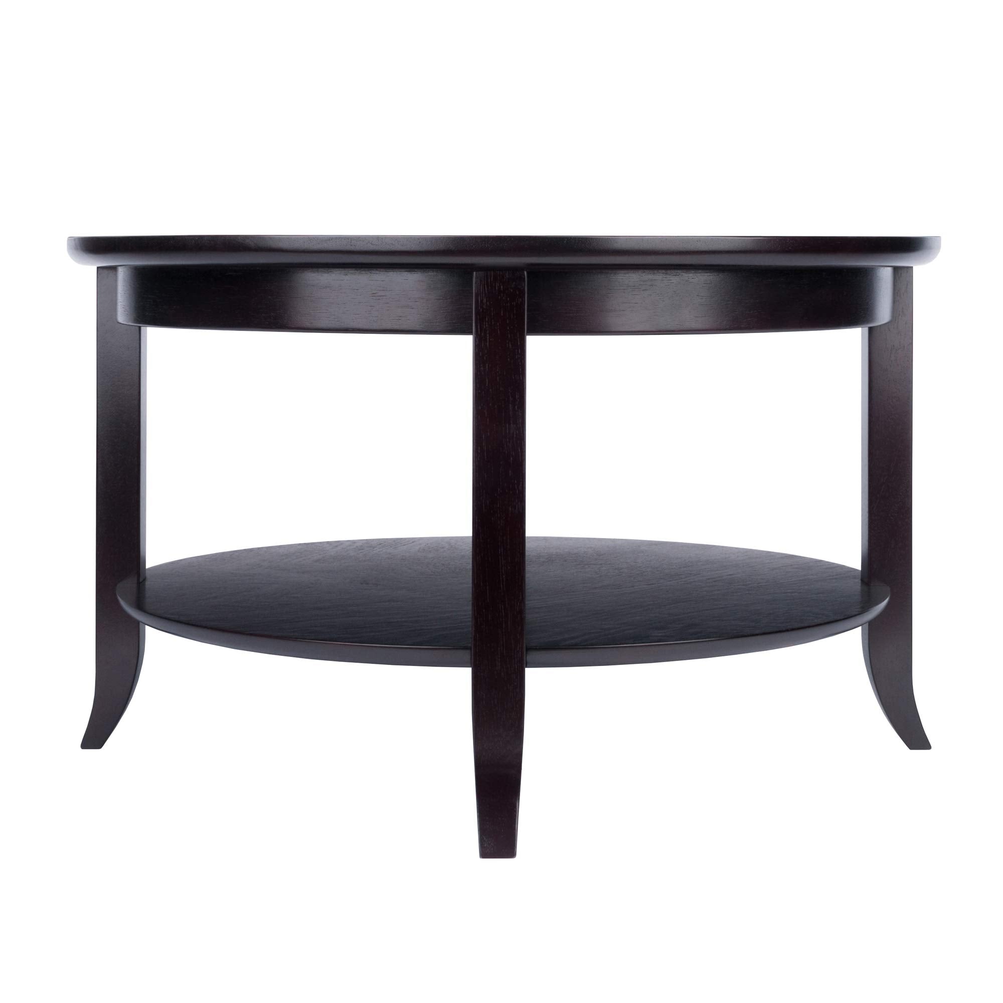 Winsome Wood Round Glass Coffee Table
