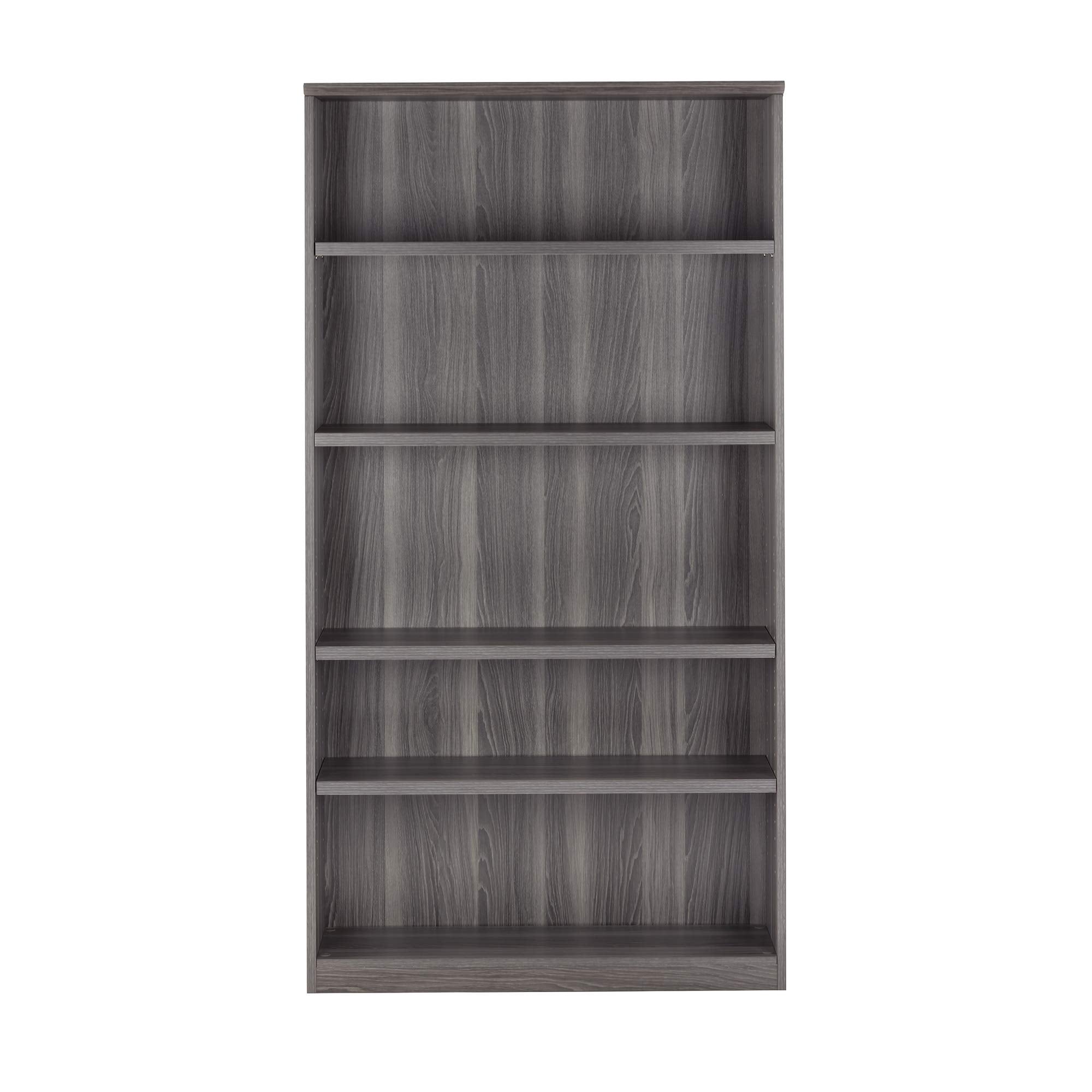 Safco Gray Steel Laminate Trapezoid 5 Shelf Bookcase - Durable, Adjustable, and Reliable Home Office Storage