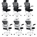 6 Pack Office Chair Ergonomic Desk Chair Comfort Adjustable Height With Wheels,Lumbar Support Mesh Swivel Computer Home Office C