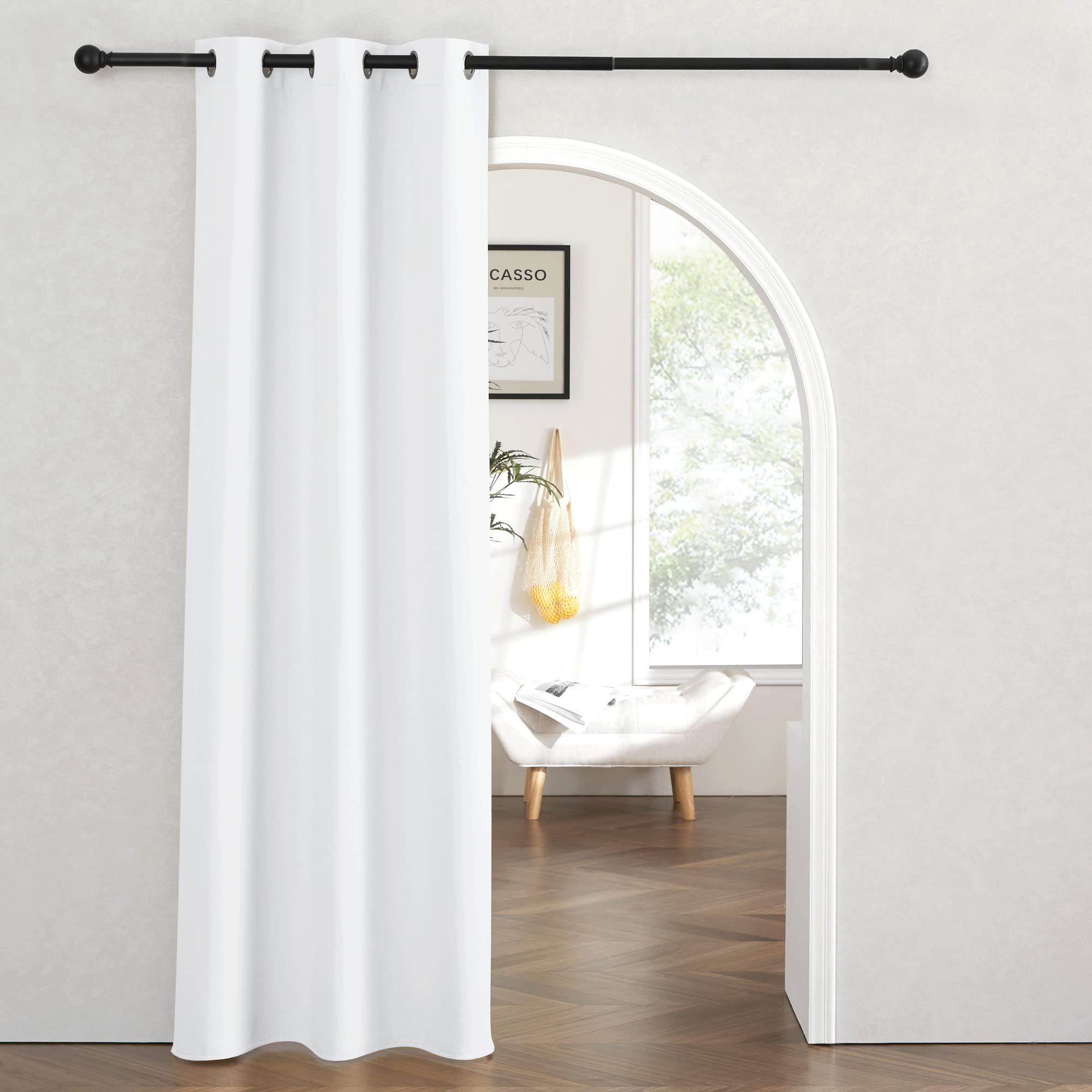 Ryb Home Room Darkening Door Curtains For Doorway,Energy Smart Privacy Doorway Backdrop Perfect Temporary Door For Doorway Close