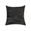 HomeRoots Cowhide, Microsuede, Polyfill 18' X 18' X 5' Black Pillow