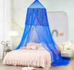 Nattey Black Bed Canopy with Lights Bed Tent for Boys Girls,Canopy for Bed Room Decor, Canopy for Twin to King Size Bed