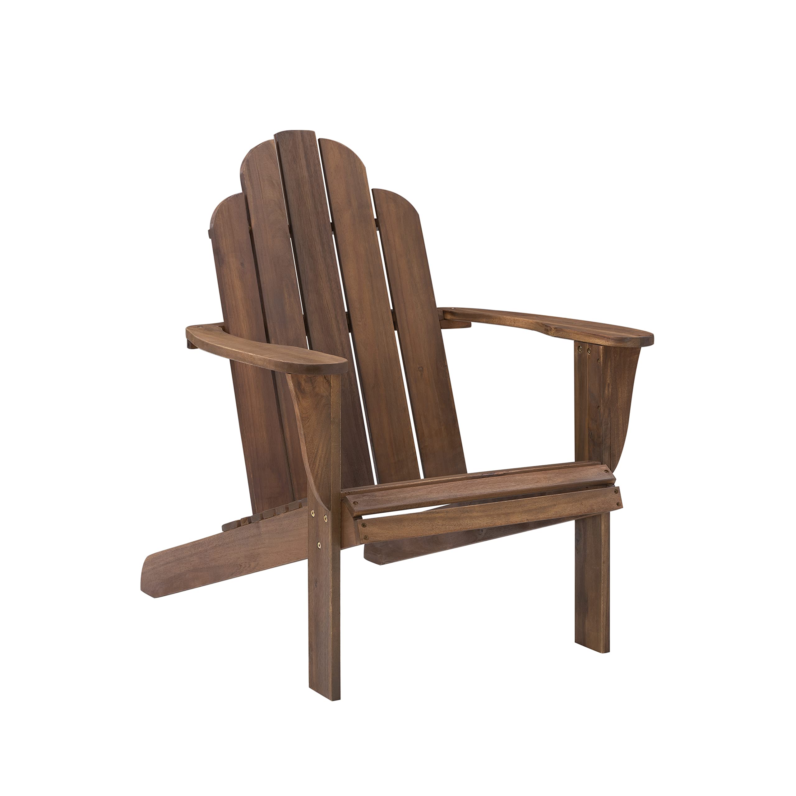 Linon Home Dcor Home Decor Teak Wood Stock Chair, 30.4 wx37.6 dx37.8 h, Stain