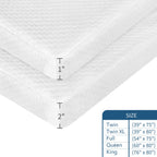 Mattress Topper Cover Queen Size, 1-2 Inch Zippered Viscose Made From Bamboo Foam Mattress Topper Removable Protector, Memory Fo
