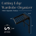 Tiemaster Tie And Scarf Organizer, Battery-Free Organizer, Holds 60 Ties And Scarves, Easy Installation, Sleek Design, Preserve
