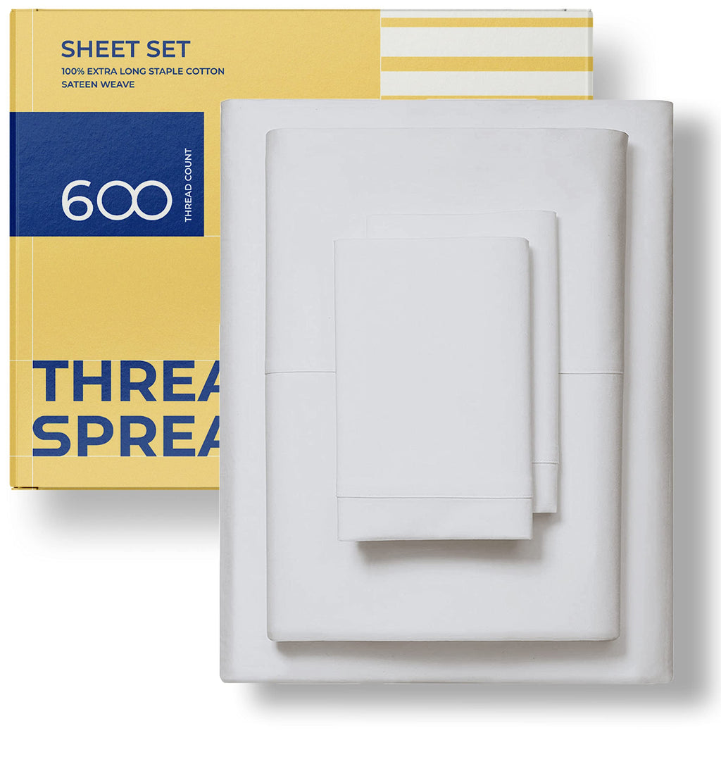 600 Thread Count Egyptian Quality 100% Cotton Sheets Set, King Size Bedding Set In Silver