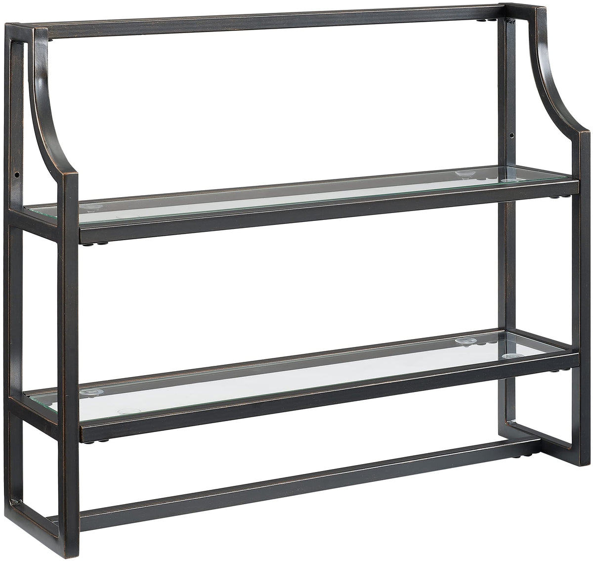 Crosley Furniture Aimee Wall Mounted Bathroom Storage Shelf with Towel Rack and Shelves, Oil Rubbed Bronze