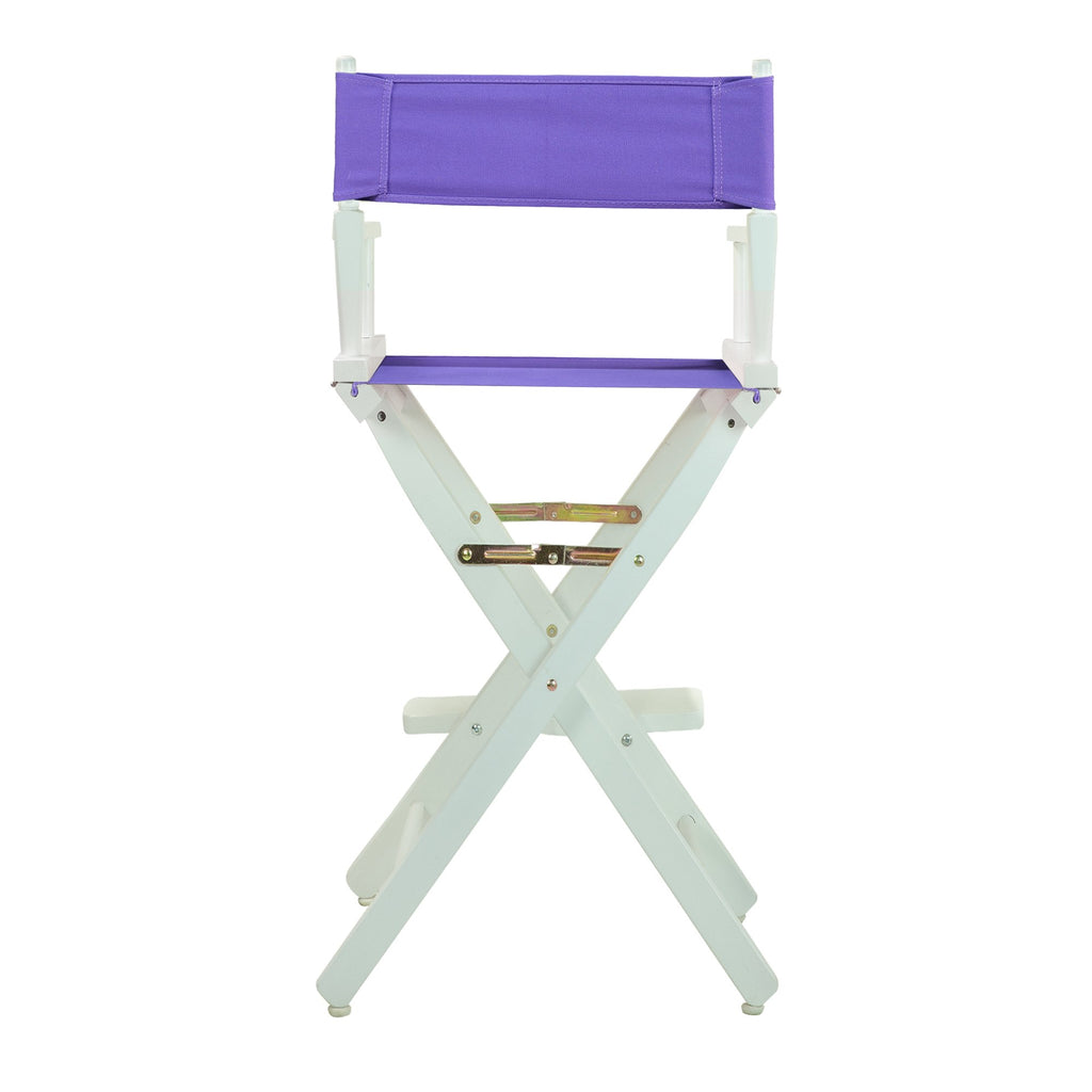 Casual Home 230-01/021-41 Director Chair, 30" - Bar Height, Whiteframe/Purple Canvas