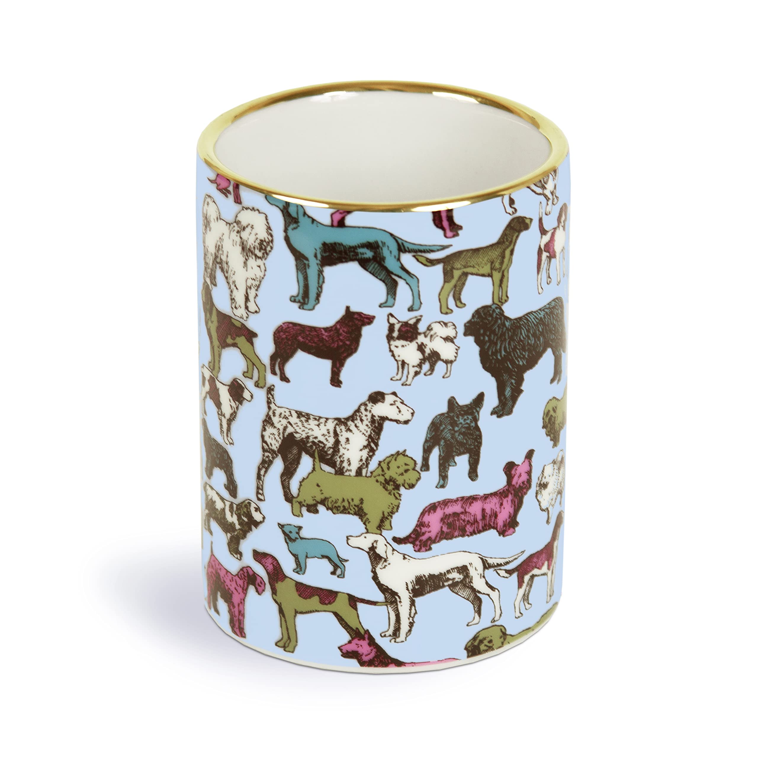 Galison Liberty Best In Show Porcelain Pen Pot From Galison - Porcelain Pen Holder, 3 X 3.75 X 3', Features Famous Best In Show