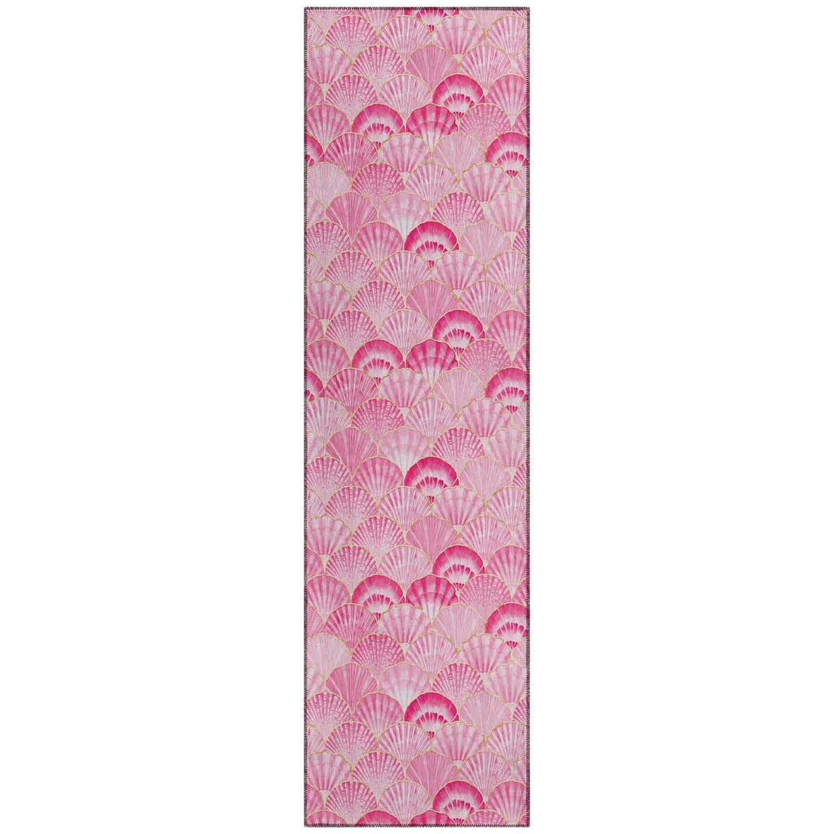 Seabreeze Sz2 Pink Coastal Rug Runner 2' 3&quot; X 7 ' 6&quot;