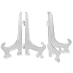 Super Z Outlet Clear Plastic Easels Or Stand/Plate Holders To Display Pictures, Placecards, Or Other Items At Weddings, Home Dec