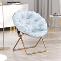 SFIHOME Foldable Oversized Moon Chair, Large Soft Lazy Cozy Comfortable Faux Fur Round Saucer Moon Chair for Teens and Adults, L