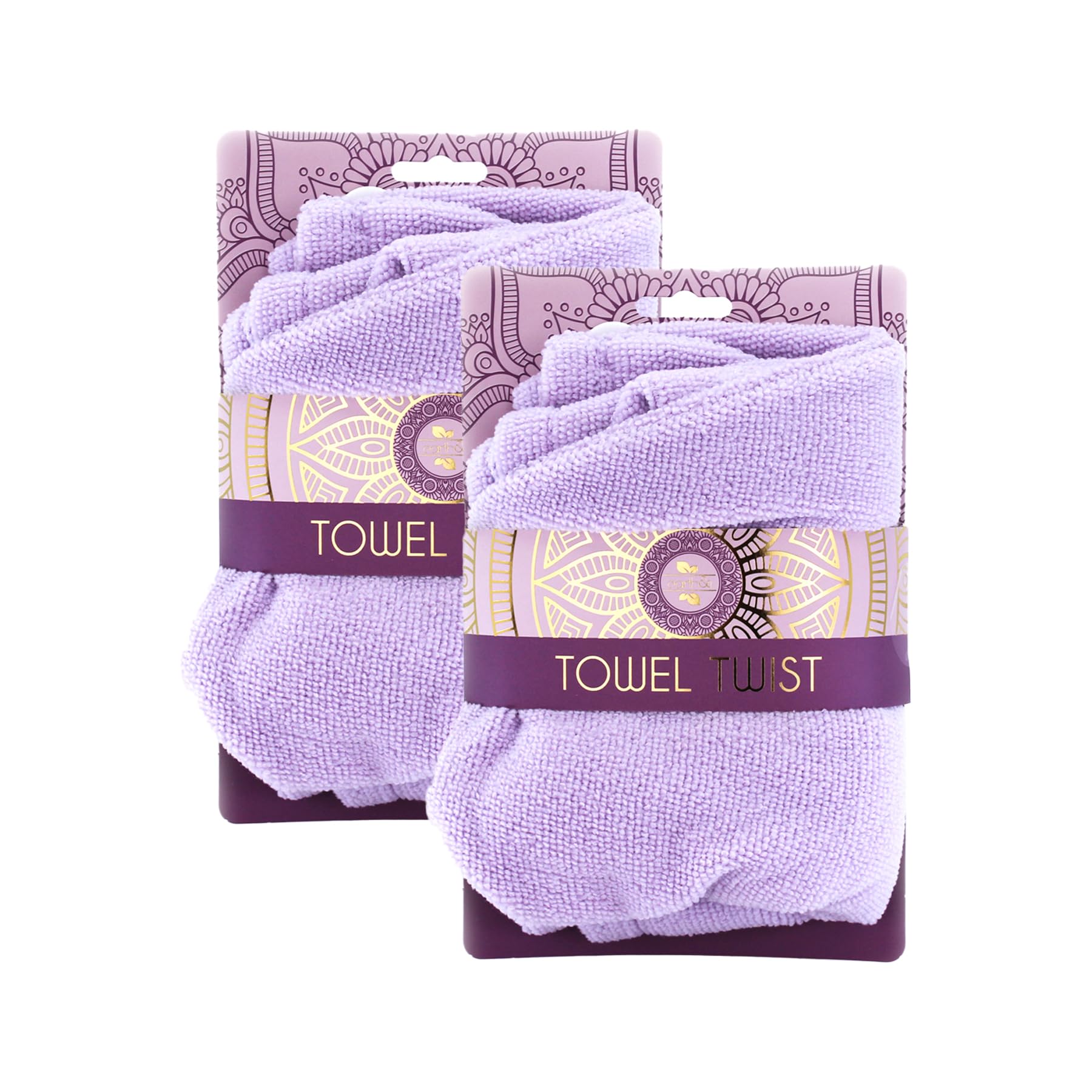 Earth & I - 2 Count - Hair Wrap Towel Twist, Hair Towel Wrap for Women, Hair Plop, Hair Towels, Hair Turbans for Women Wet Hair,