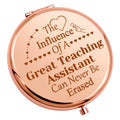 Teaching Assistant Gift for Women Appreciation Compact Makeup Mirror Teachers Aide Gifts for Coworker Graduation Teachers Day 