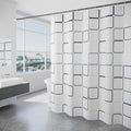 DEARARTBath Square White Shower Curtains for Bathroom, Thicken Fabric Shower Curtain Liner with 12 Hooks, 72*72inch Easy Car