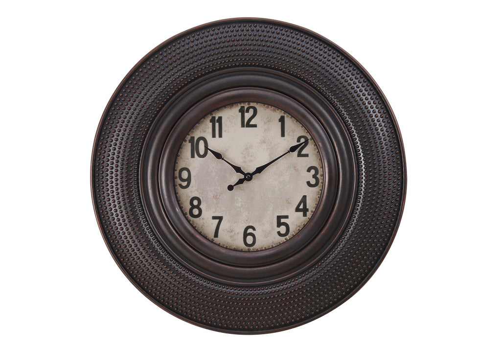 Monarch Specialties I 9045 Clocks, 20' Round, Wall Clock, Antique Brown, Transitional