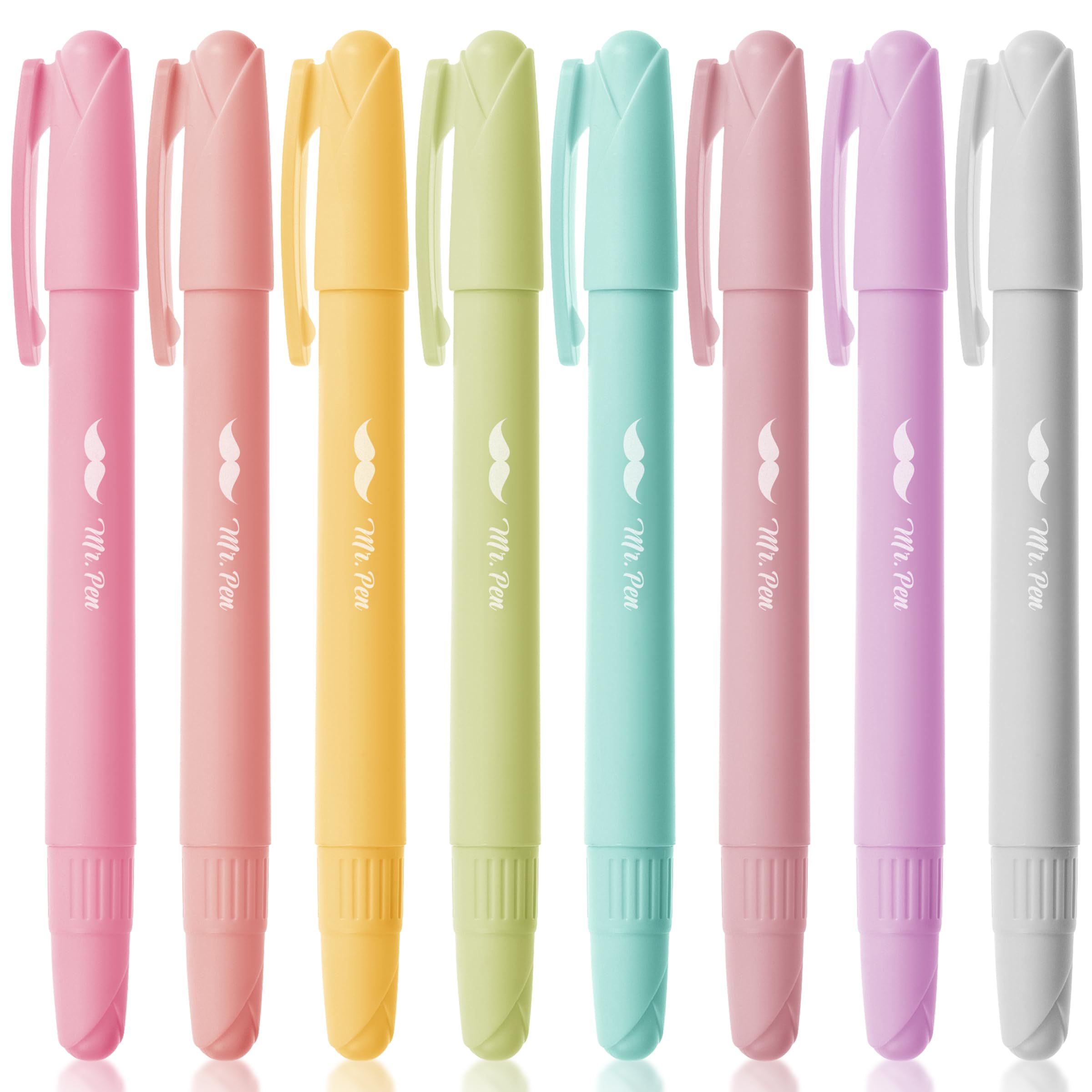 Mr. Pen- Gel Highlighter, 8 Pack, Pastel Colors, Bible Highlighters No Bleed, No Bleed Highlighters, Bible Highlighter, Bible Ma