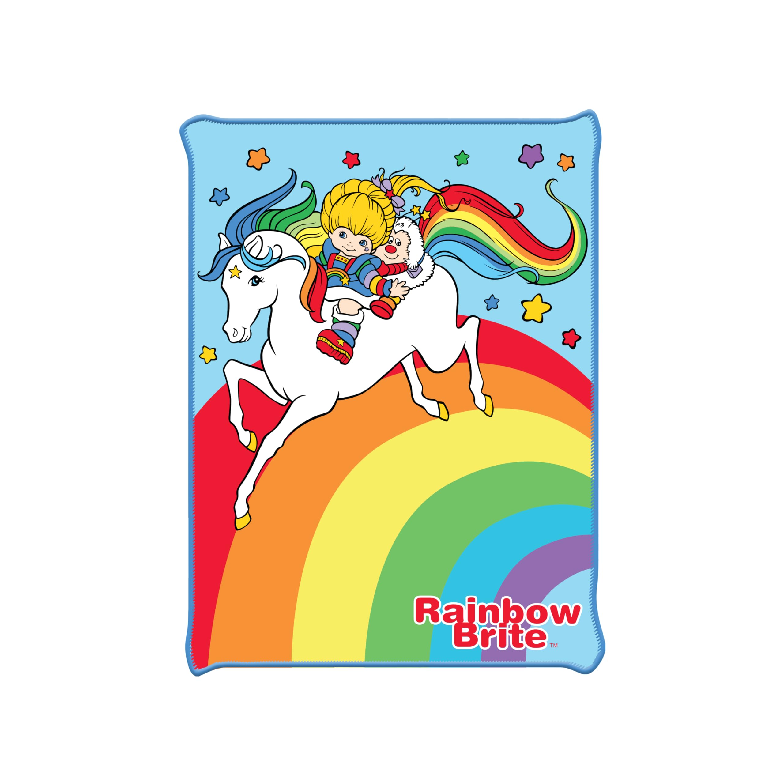 Silver Buffalo Rainbow Brite Featuring Starlite And Twink 45' X 60' Fleece Throw, Soft And Cozy Blanket, 180 Gsm