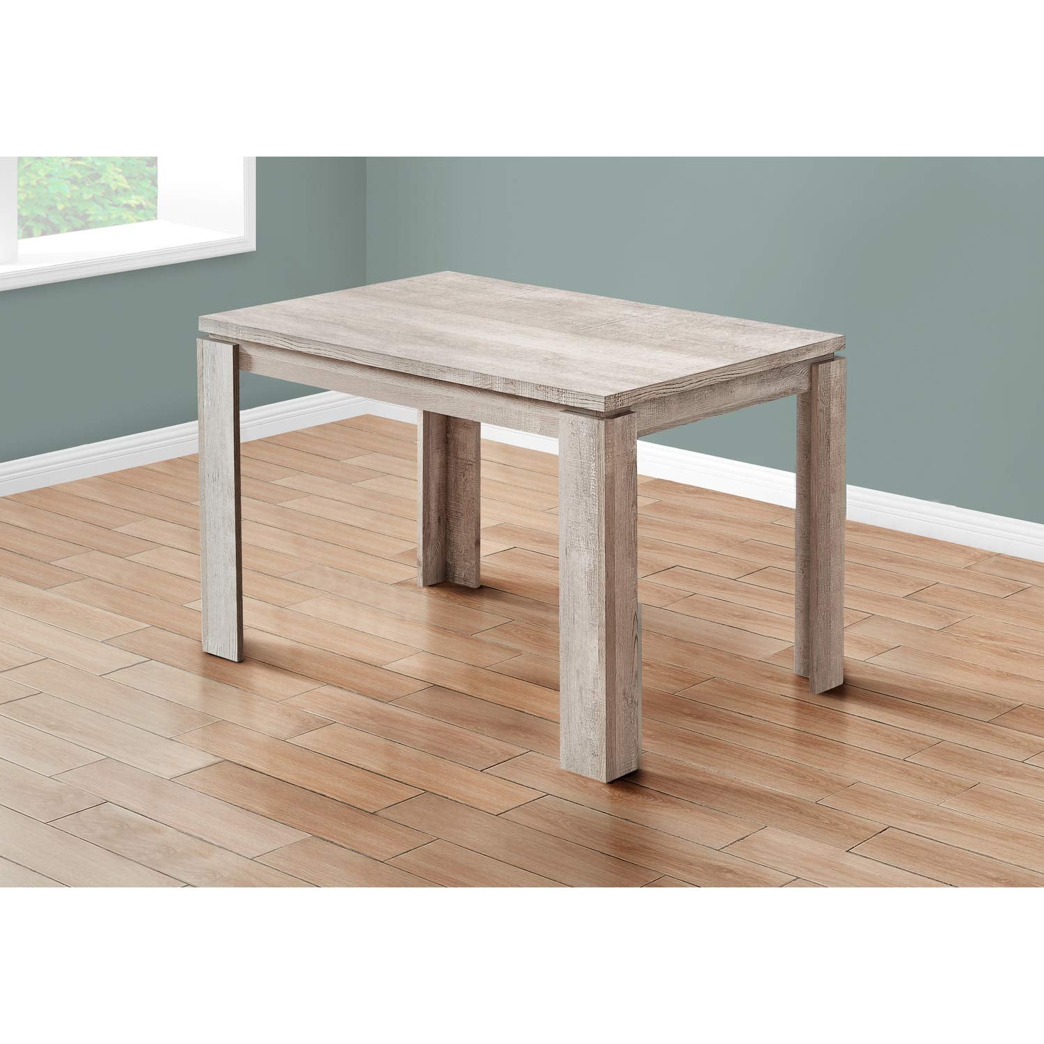 Monarch Specialties 32&quot;X 48&quot; / Taupe Reclaimed Wood-Look Dining Table