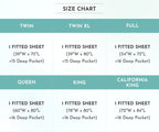 California Design Den Deep Full Size Fitted Sheet, Deep Pocket Soft 400 Thread Count 100% Cotton Sateen, No Pop-Off Elastic, Dur