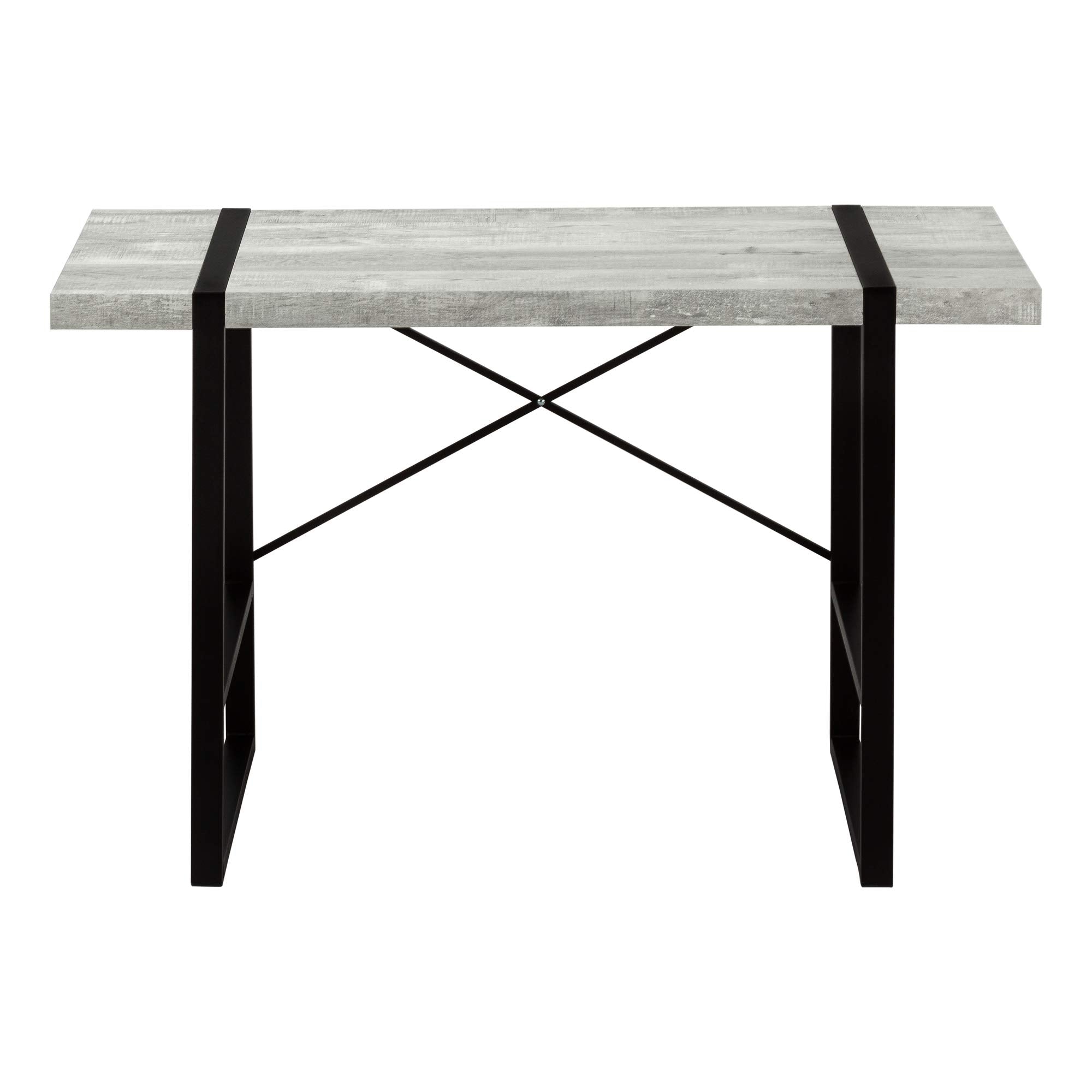 Monarch Specialties Laptop Table For Home & Office-Study Computer Desk-Industrial Style-Metal Legs, 48&quot; L, Gray Reclaimed
