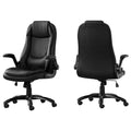 Set Of 2 Black Contemporary Upholstered Office Chairs 49"