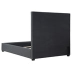 Coaster Home Furnishings Bowfield Upholstered Bed with Nailhead Trim Charcoal, Queen