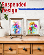 Iron Display Stand 10 Packs, 6 Inches Plate Stand Picture Stand Photo Stand For Display, Black Foldable Easel Stand Holder For P