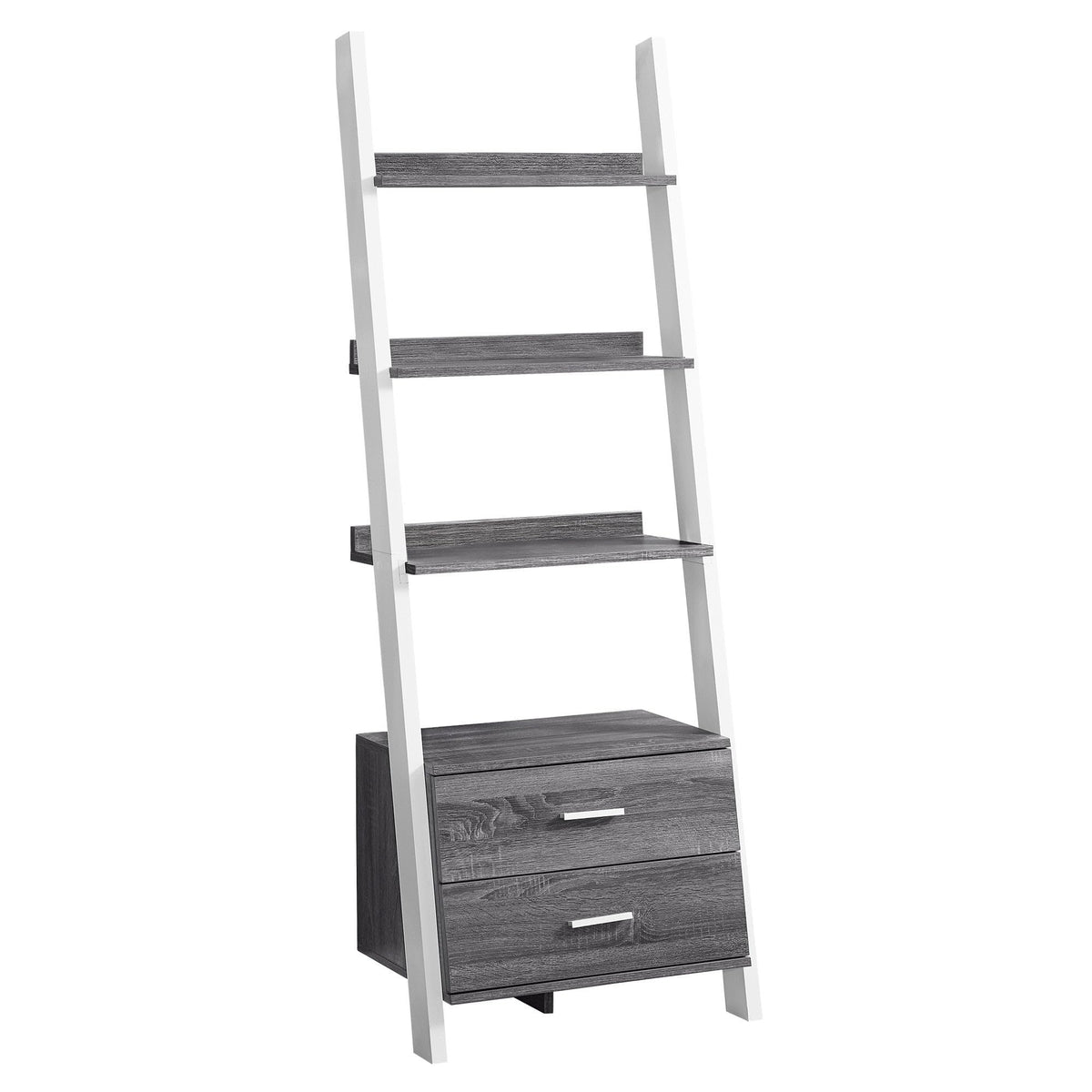 Monarch Specialties I Bookcase, Grey/White