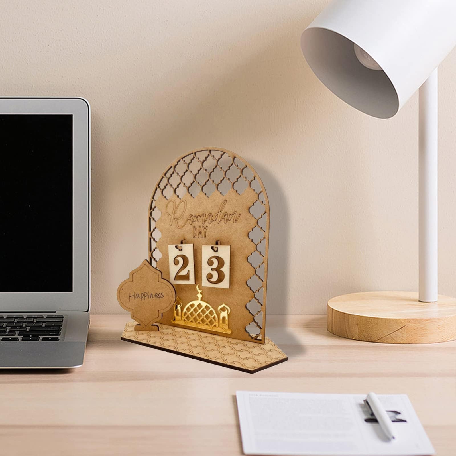 Ramadan Advent Calendar Eid Mubarak Wooden Countdown Calendars Tracker Date Gift For Kids Arabic Muslim Islamic Holiday Table Ho