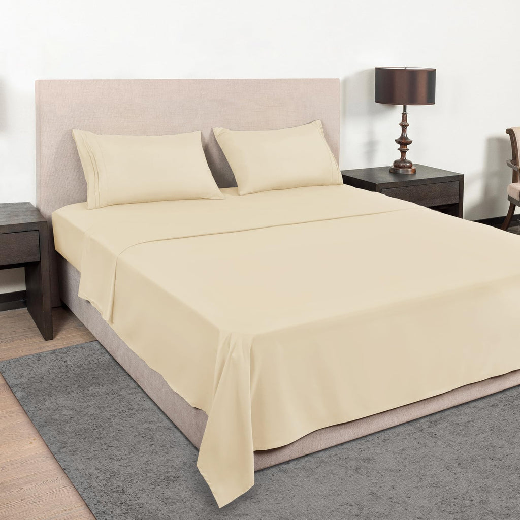 Mejoroom Full Size Sheet Set - Soft Microfiber Bed Sheets - Deep Pocket Fitted Sheet, Breathable, Soft, Wrinkle & Fade Resistant
