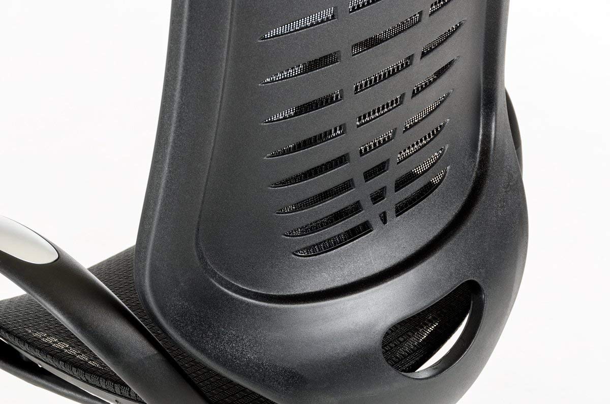 HomeRoots Furniture Modern Black Office Chair with Black Plastic Frame