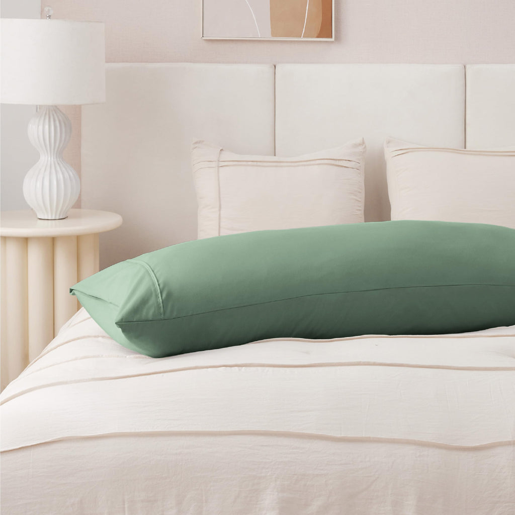 Bedsure Body Pillow Case Cover - Sage Green Polyester Microfiber Long Pillow Cases, Ultra Soft And Cozy Body Pillowcase With Envelope Closure, 1 Pack, 20X54 Inches