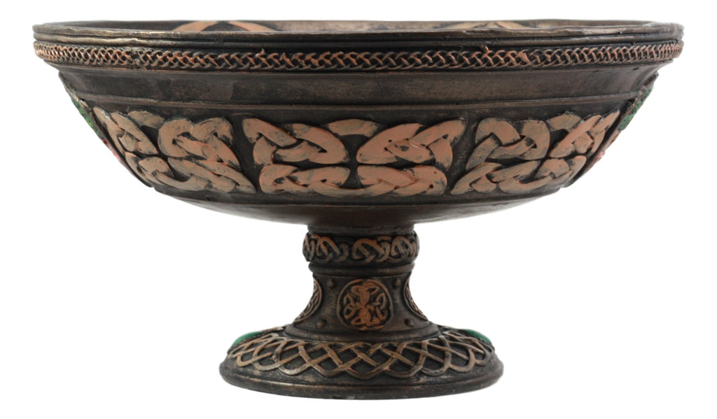 Ebros Ancient Celtic Tree Of Life Offering Bowl Figurine 8.5''H Celtic Trinity Knotwork Decorative Utility Holder Serving Bowl S